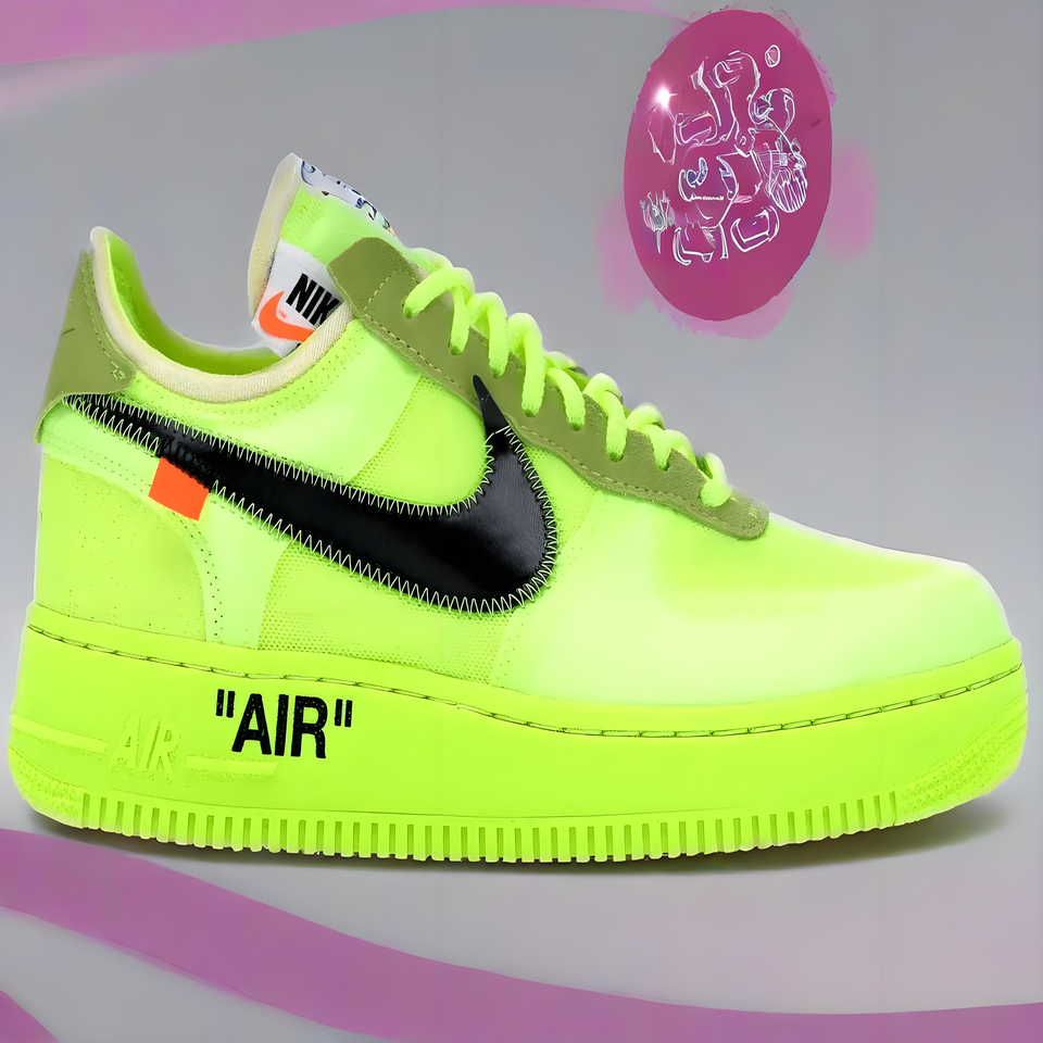 Nike Air Force 1 Low Deconstructed Green Fluorescent Breathable Unisex Shoes