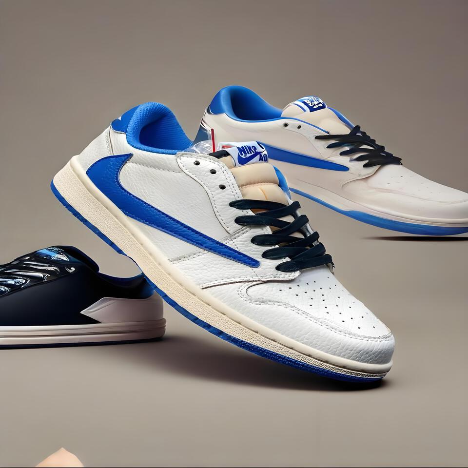 Nike Air Force 1 Low 'White Royal' Retro Basketball Shoes