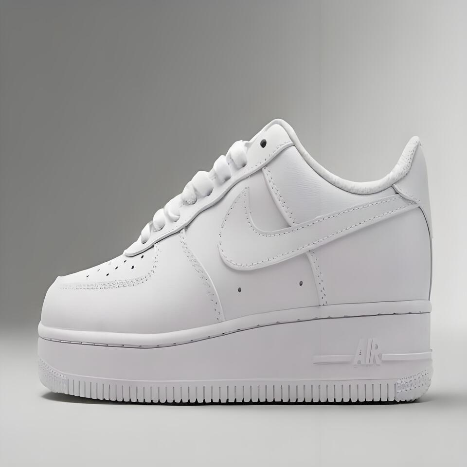 Nike Air Force 1 White Leather Low Top Sneakers for Men Women