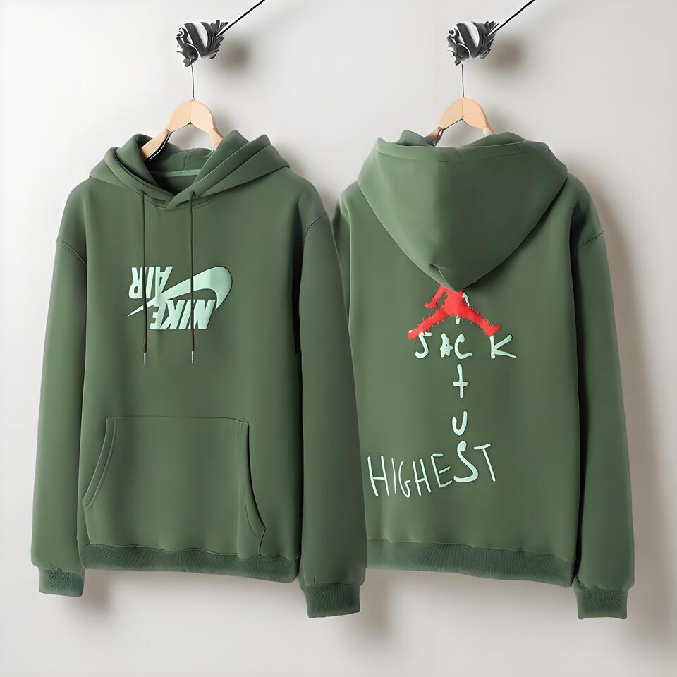 Nike Air Green Cotton Hooded Sweatshirt
