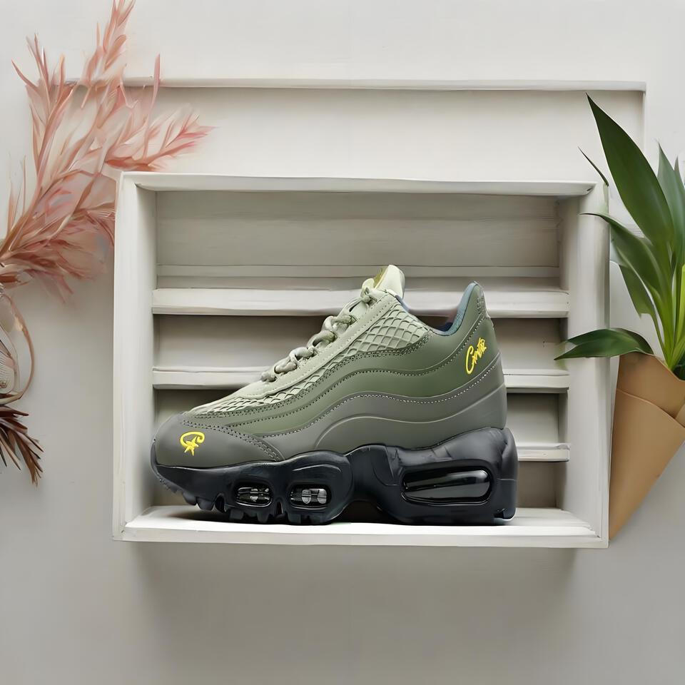 Nike Air Max 95 Corteiz Military Green Retro Air Cushion Running Shoes