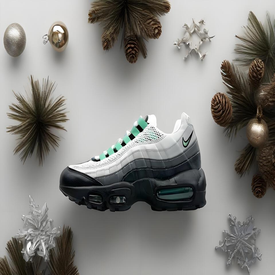 Nike Air Max 95 'White Grey Black Green Gradient' Sneakers