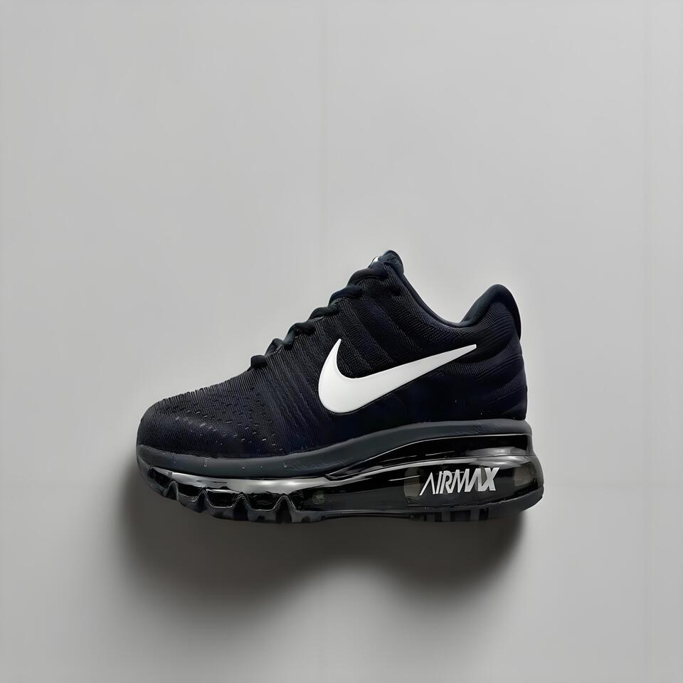 Nike Air Max Full Sole Air Cushion Black White Running Shoes