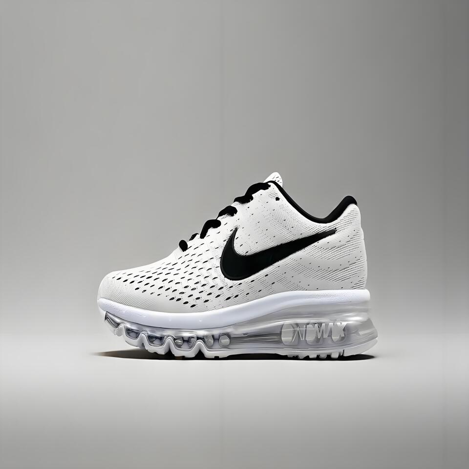 Nike Air Max White Black Mesh Breathable Athletic Shoes