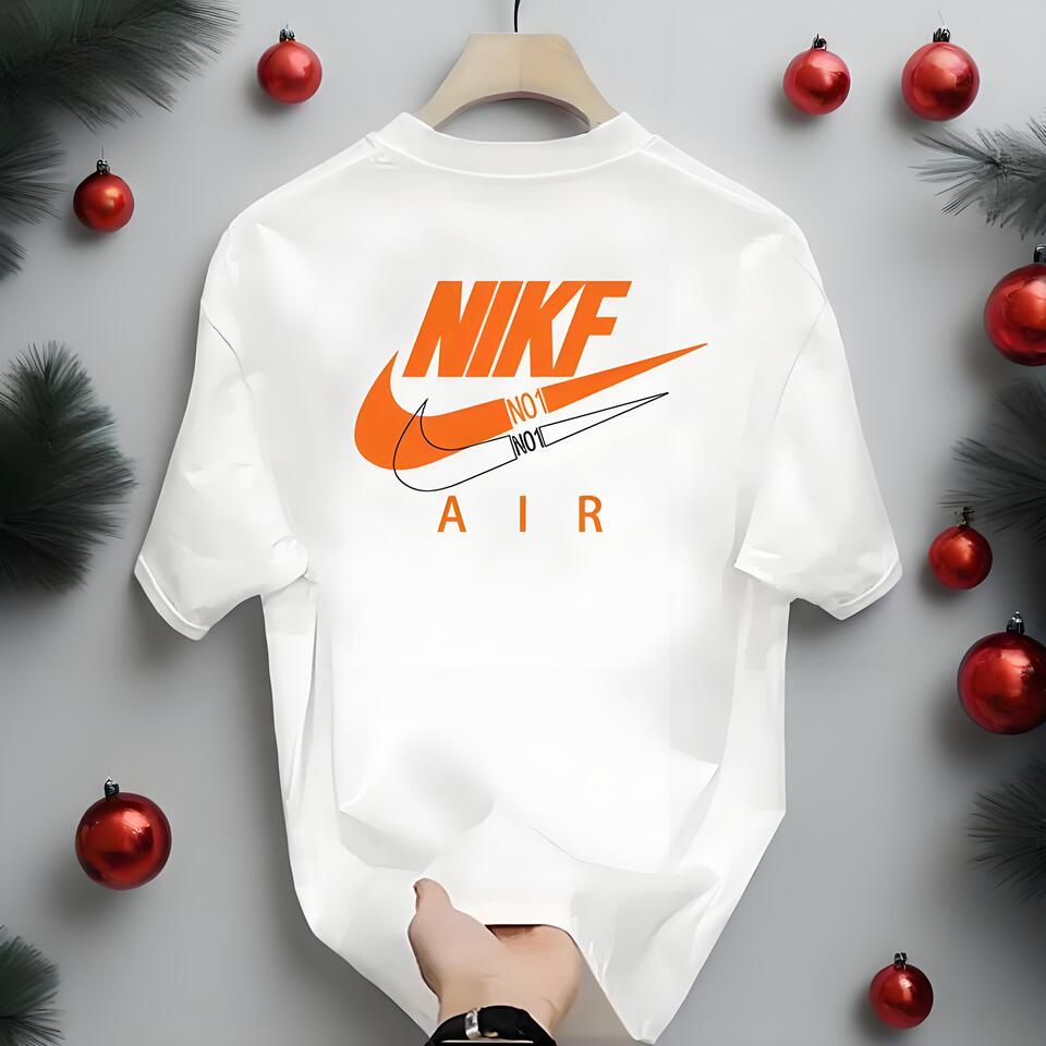 Nike Air White Cotton Oversized Crewneck T-Shirt