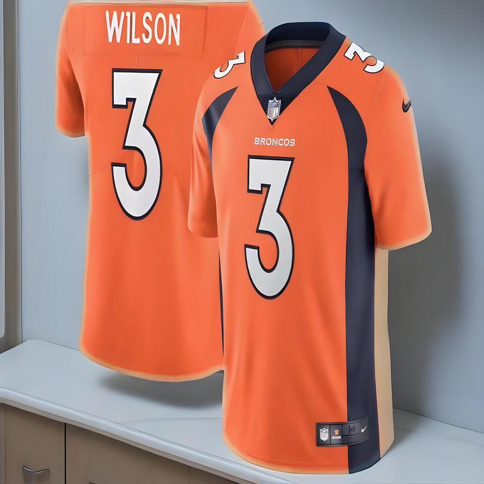 Nike Broncos Orange Jersey - Breathable, Lightweight Football Jersey for Men