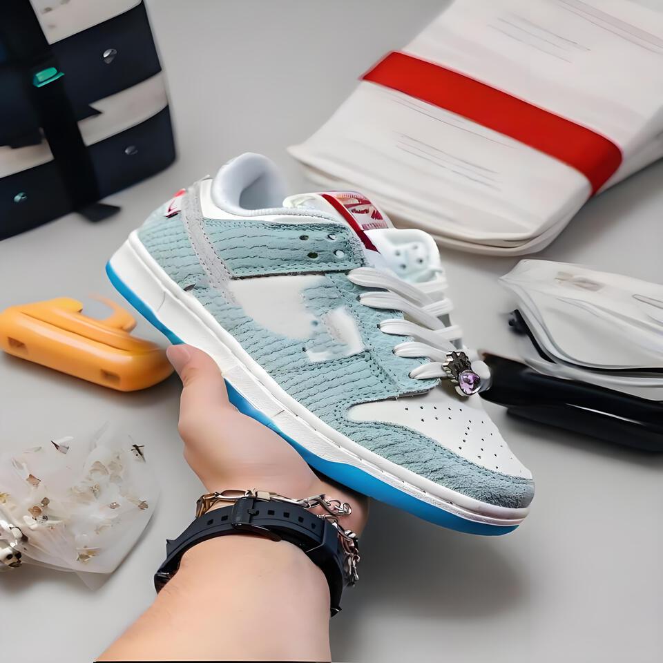 Nike Dunk Low Corduroy Mint Green White Blue