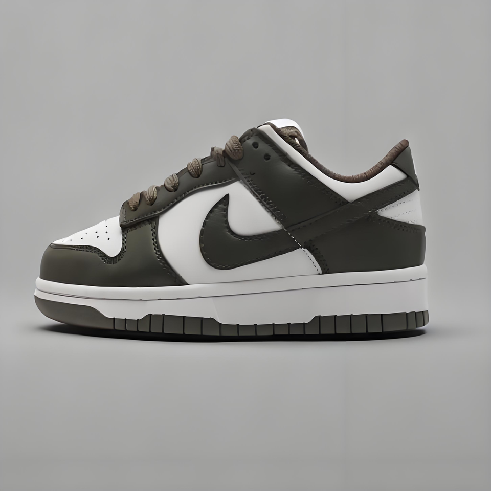 Nike Dunk Low Pale Ivory Olive Green Women's Sneakers