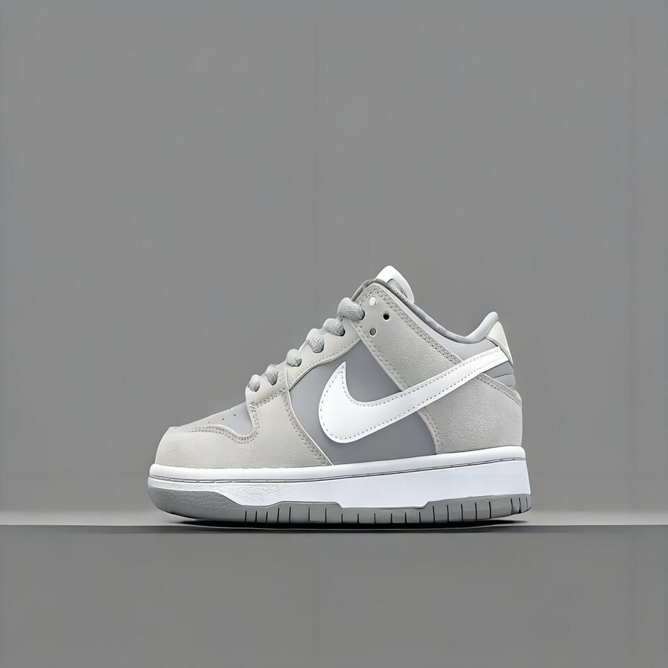 Nike Dunk Low Retro Grey Suede Skate Shoes for Men & Women