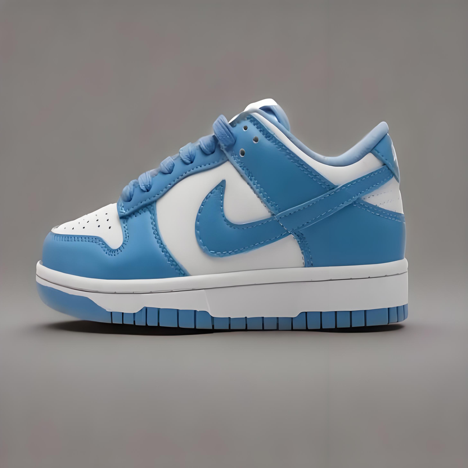 Nike Dunk Low University Blue White Leather Low Top Sneakers