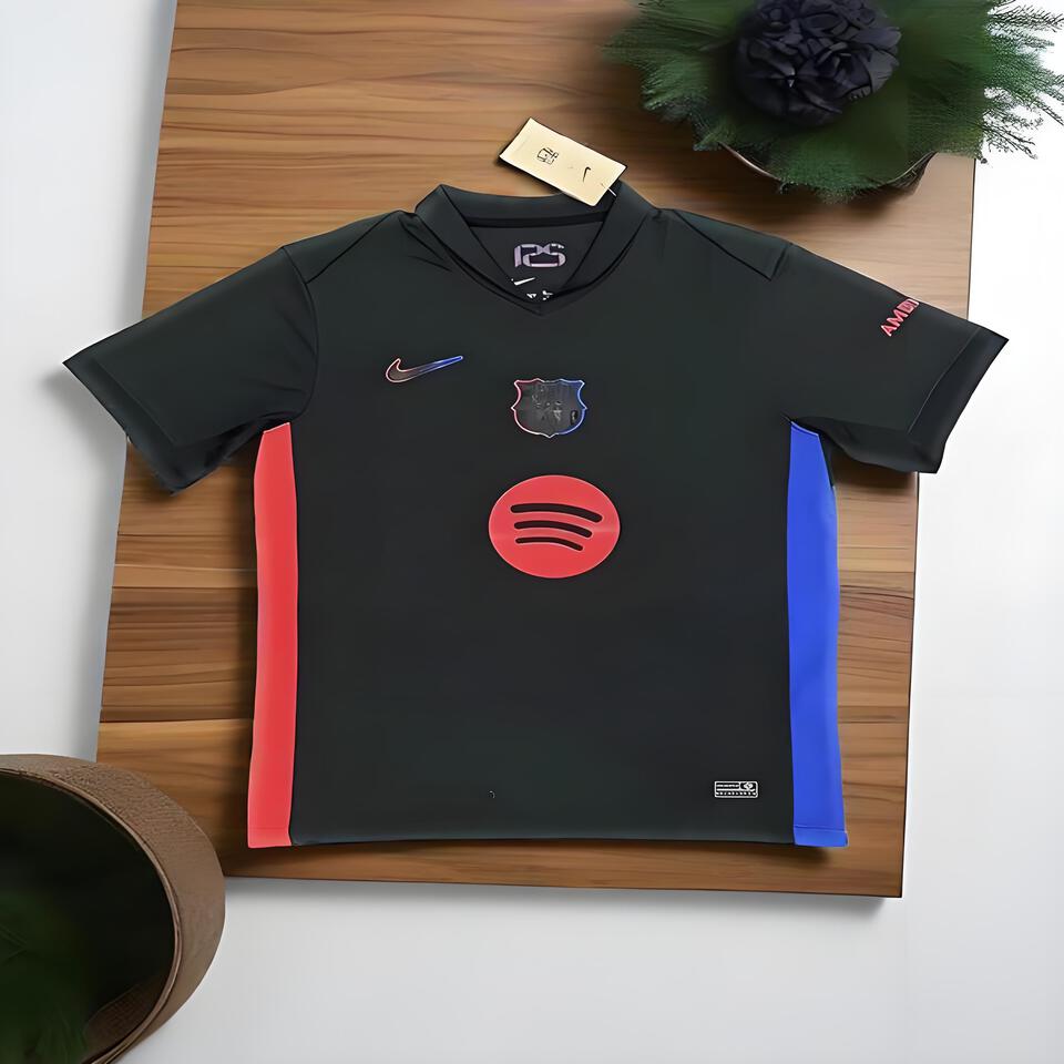 Nike FC Barcelona Black Breathable Short Sleeve Shirt for Men and Women