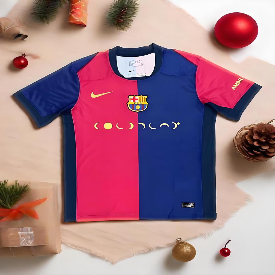 Nike FC Barcelona Blue Red Breathable Football T-Shirt