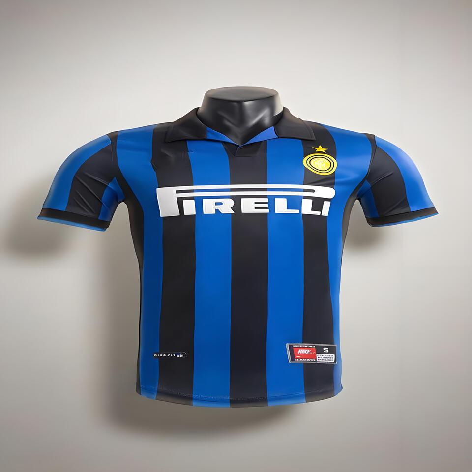 NIKE Inter Milan Blue Black Stripe Breathable T-Shirt
