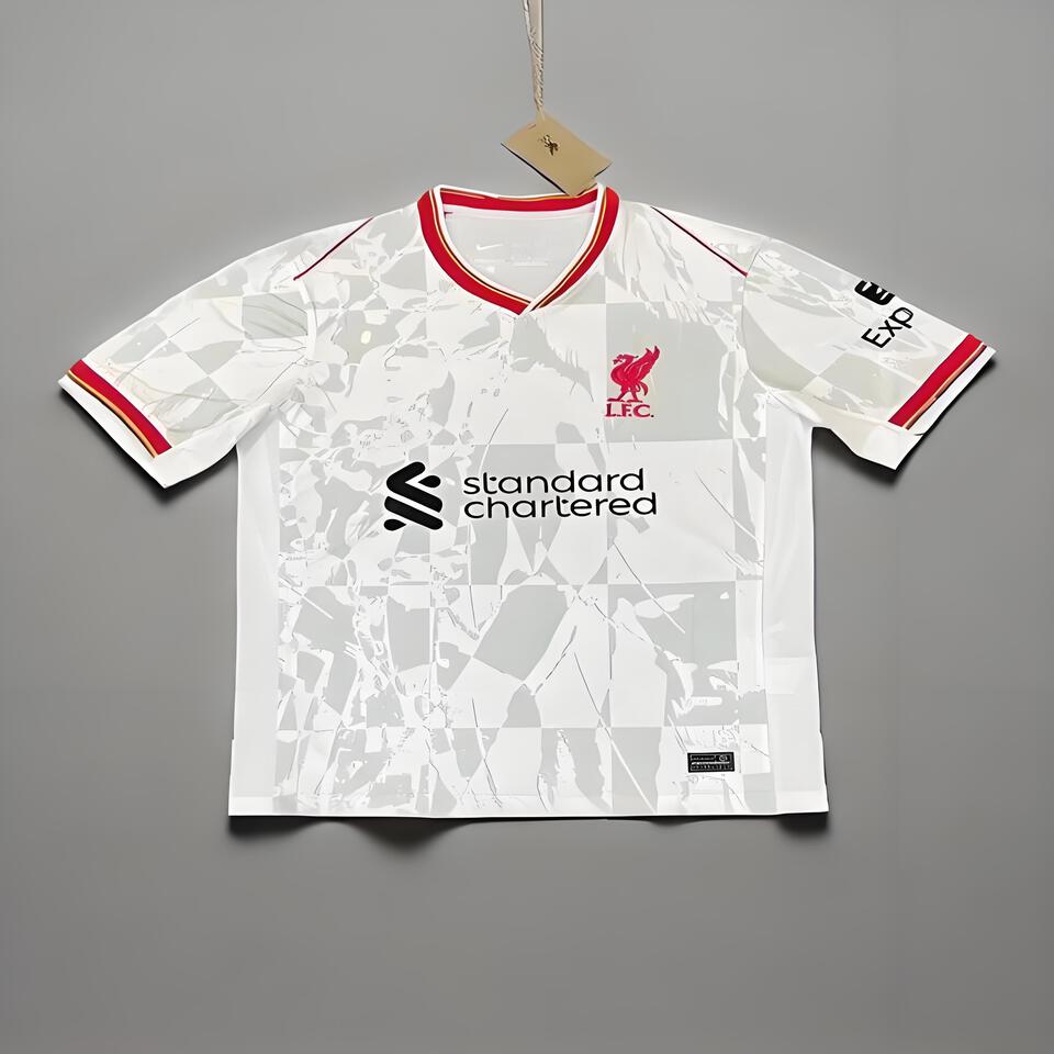 Nike Liverpool FC Home Football Jersey 2024 - Men's White Soccer Shirt