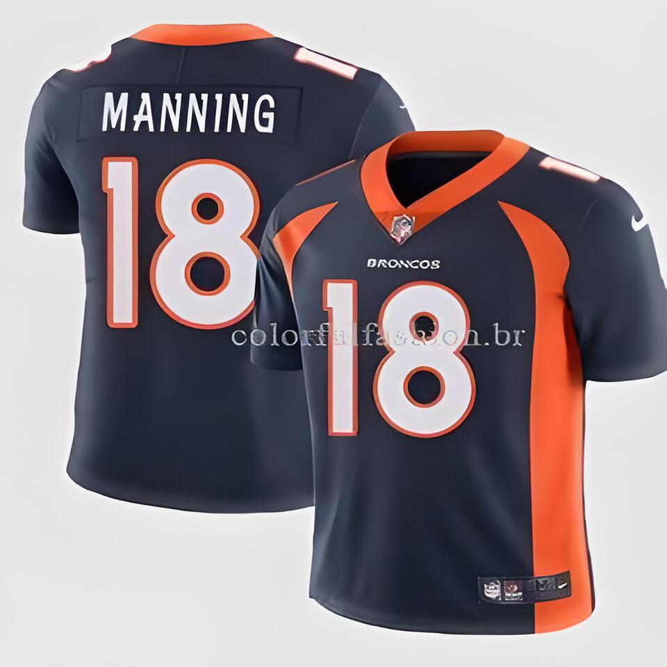 Nike Manning Broncos Navy Football Jersey, Elite NFL Jersey