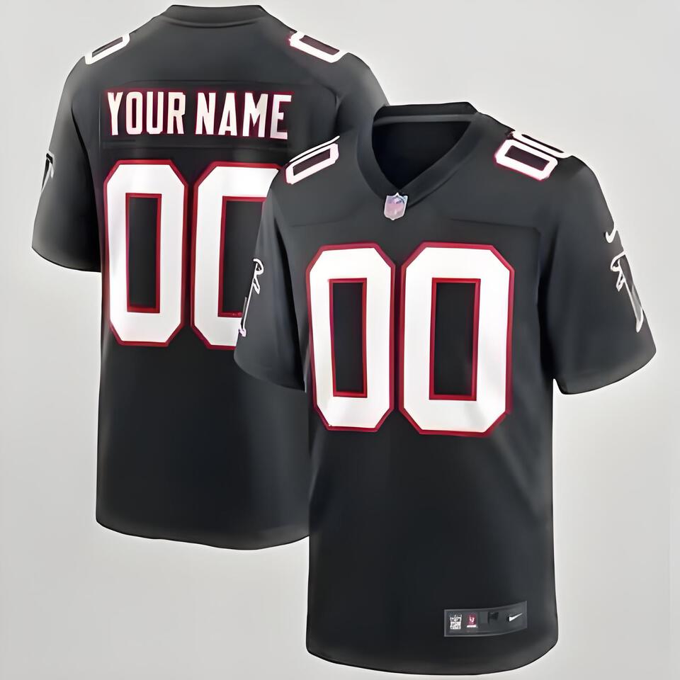 Nike NFL Black V-Neck Breathable Printed Football Jersey