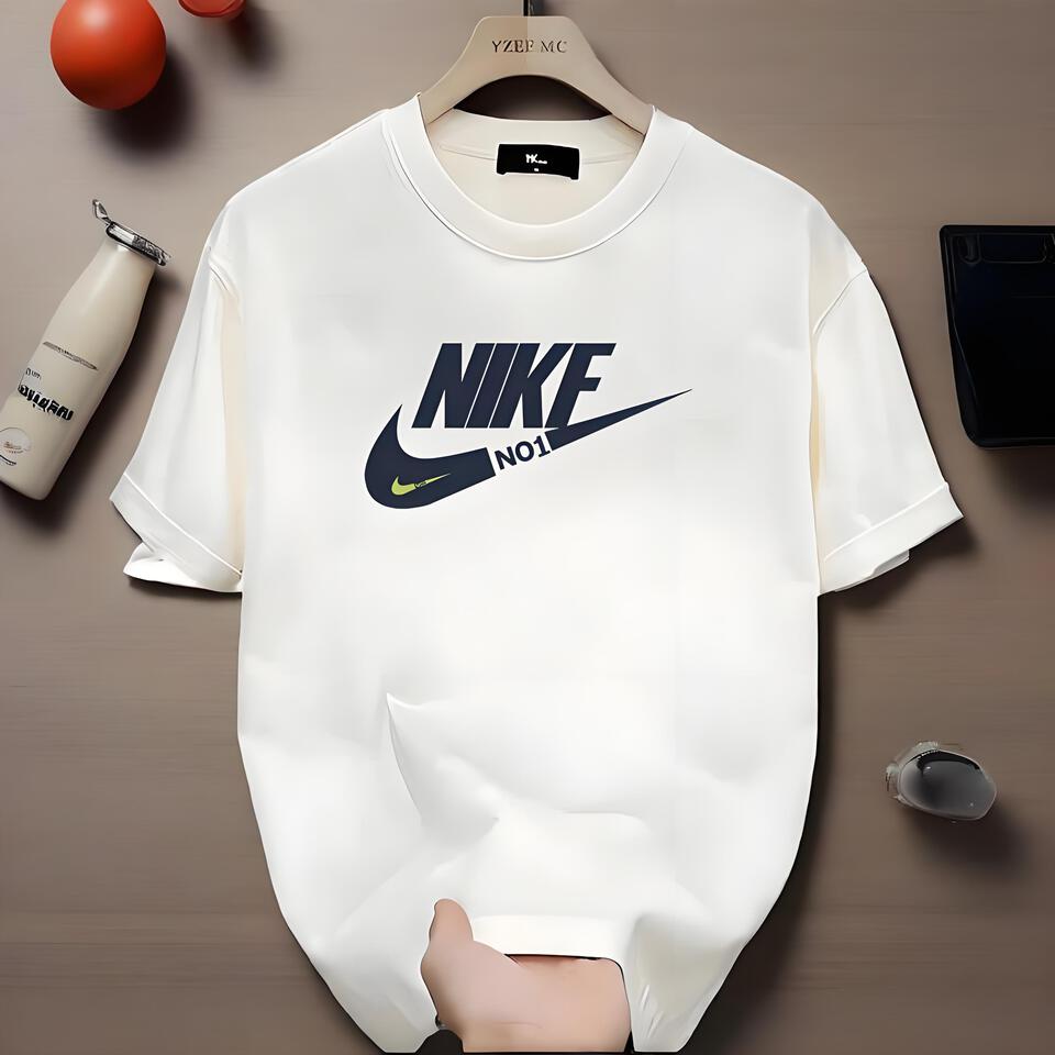 Nike NO1 Unisex Loose Fit Cotton T-Shirt Green Print