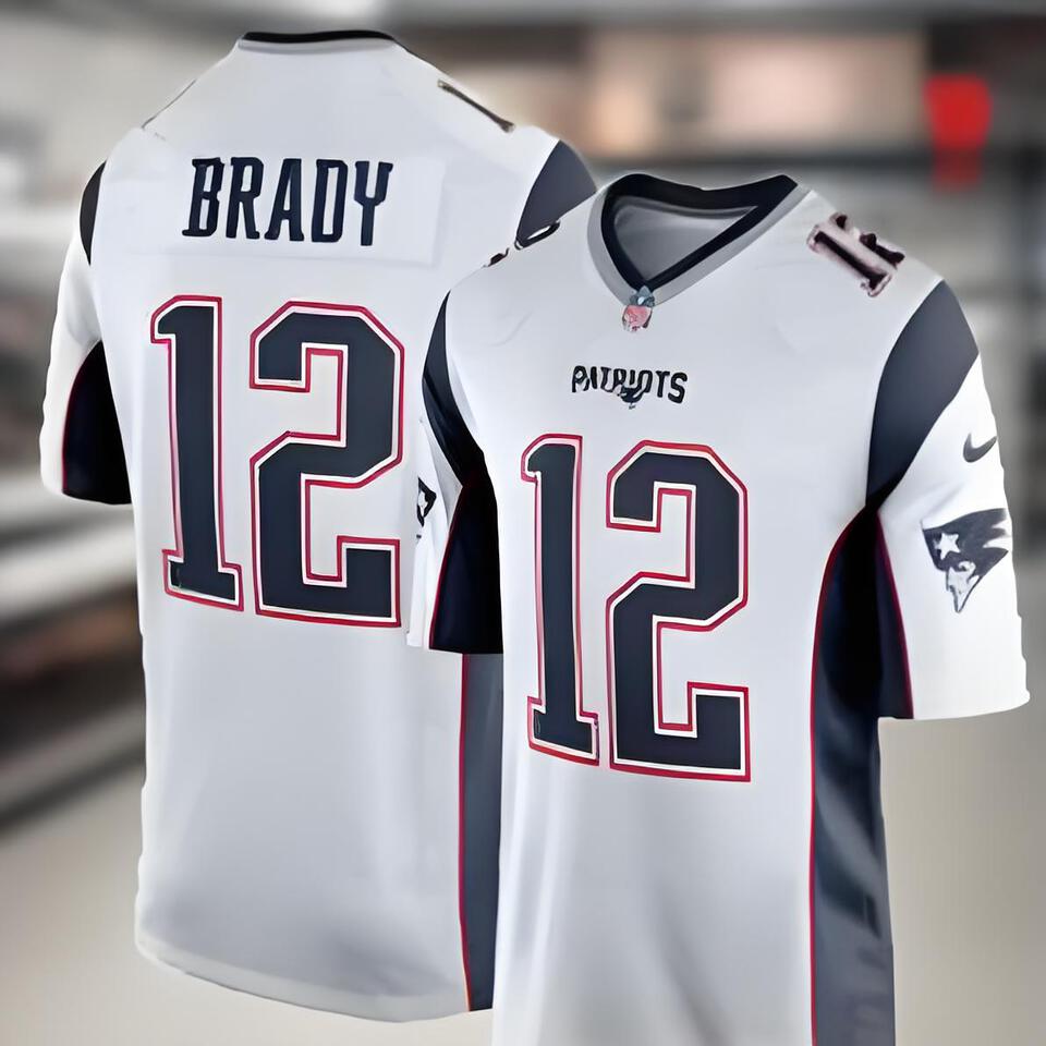 Nike Patriots Tom Brady White Jersey, Football Jerseys for Men, Official NFL Gear
