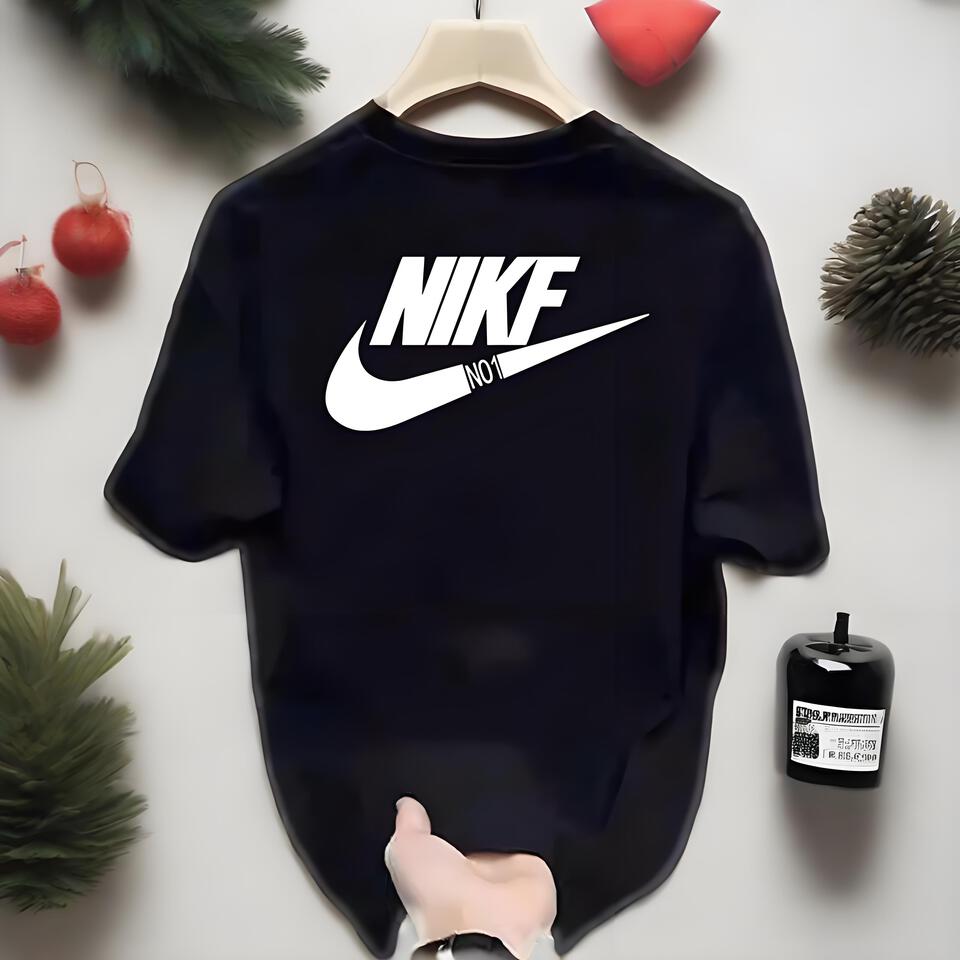 Nike Unisex Black Cotton Streetwear T-Shirt