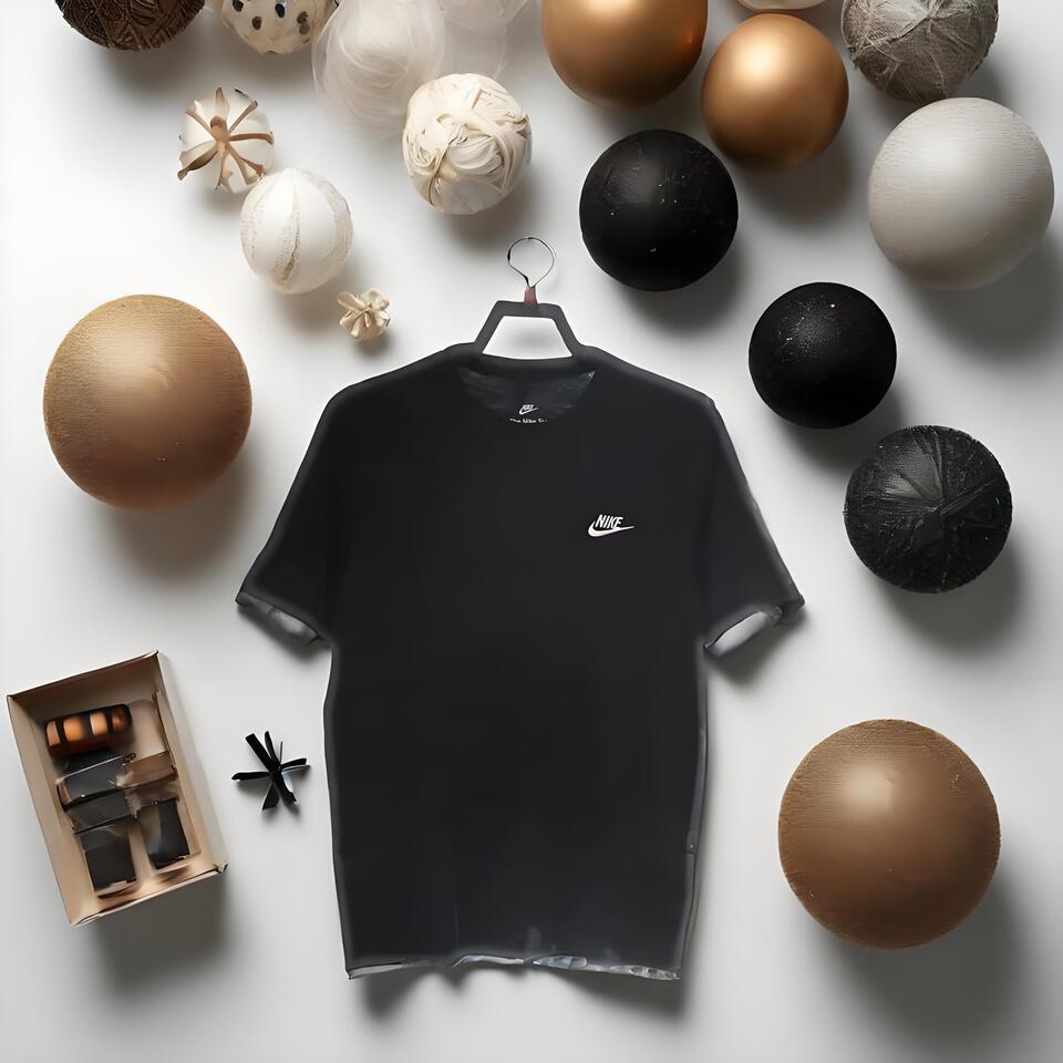 Nike Unisex Black Cotton T-Shirt Casual Sportswear