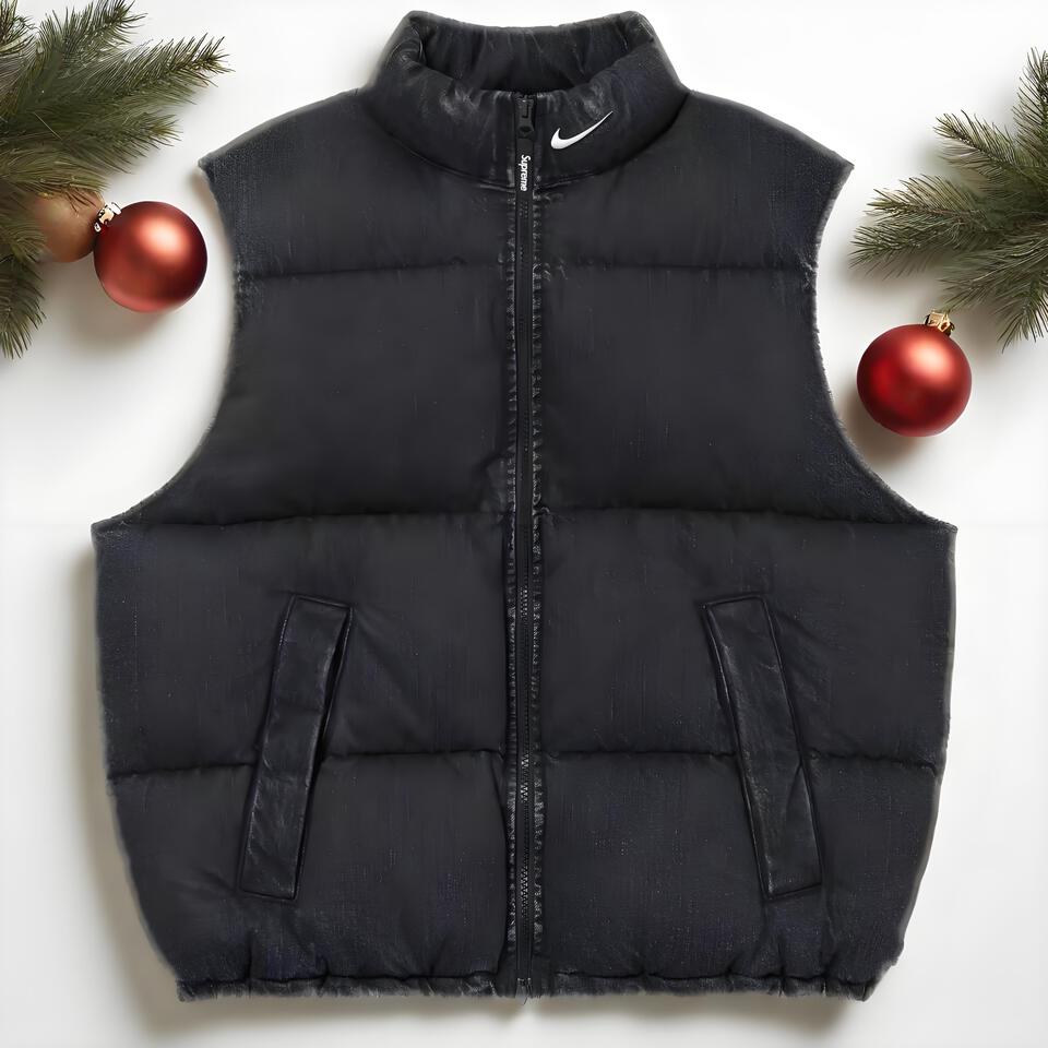Nike Unisex Black Puffer Vest Winter Warm