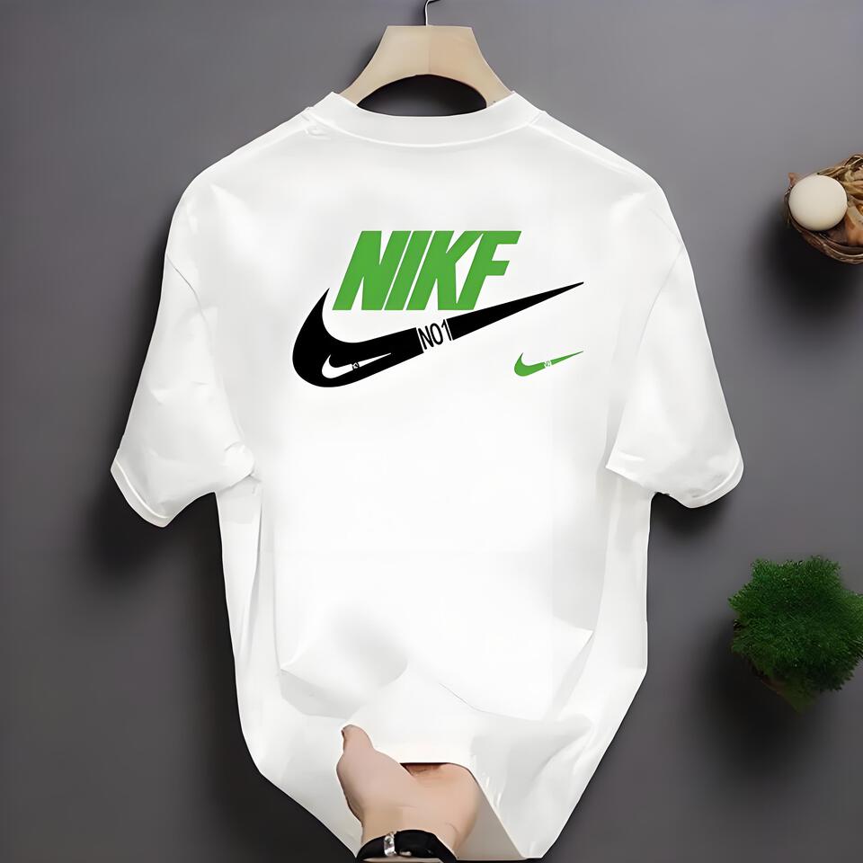 Nike Unisex White Cotton Streetwear T-Shirt