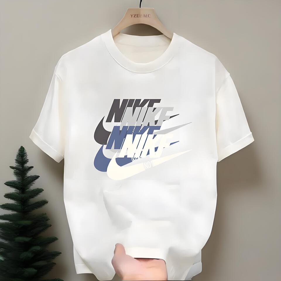 Nike White Cotton Breathable Crewneck T-Shirt Unisex