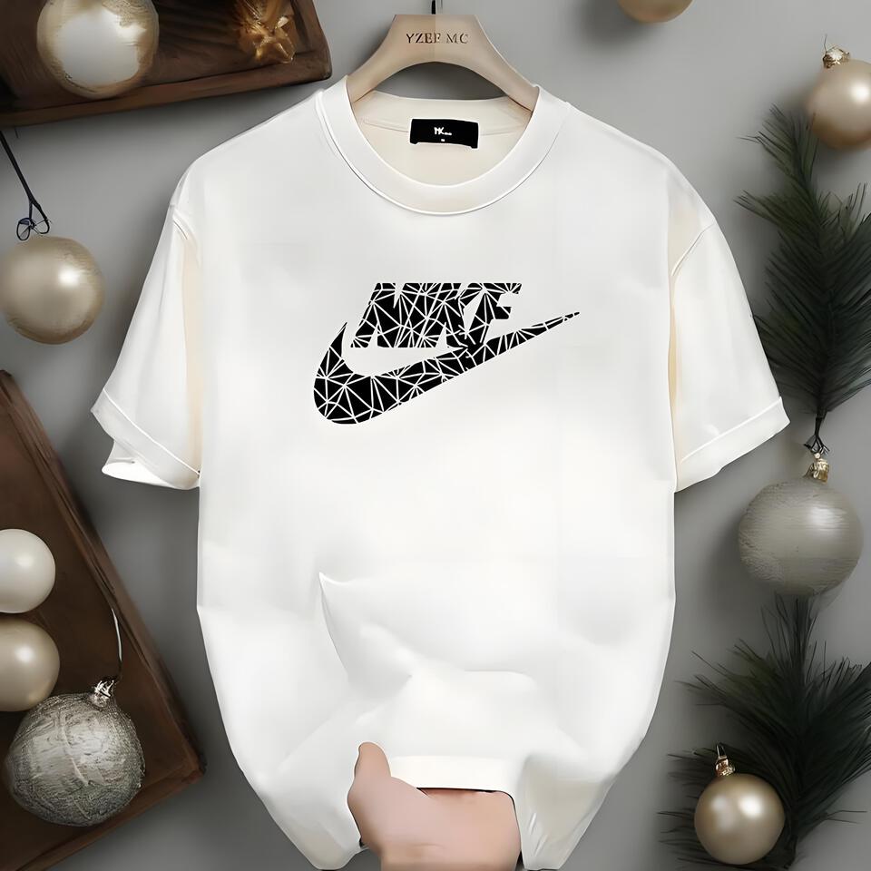 Nike White Cotton Breathable Unisex T-Shirt