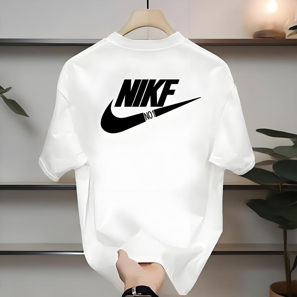 Nike White Cotton T-Shirt Unisex Streetwear Casual
