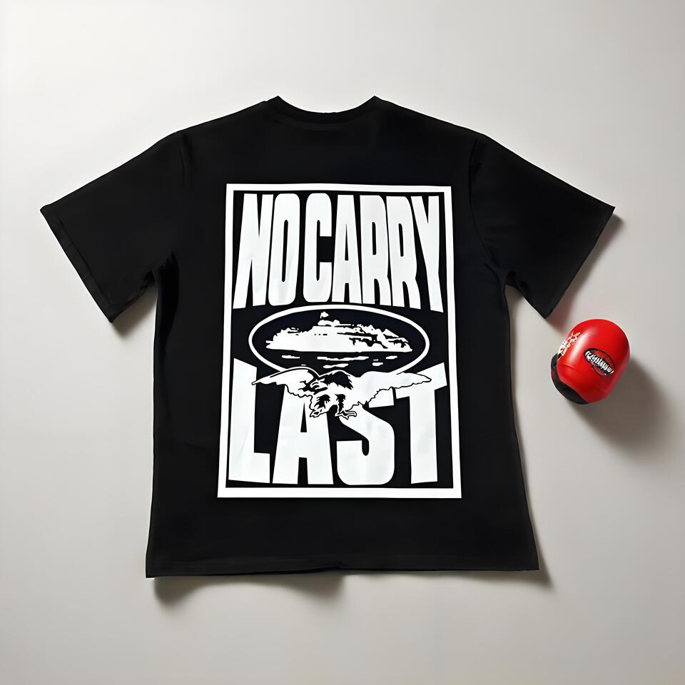 No Carry Last Black Cotton T-Shirt Unisex Street Print Tee