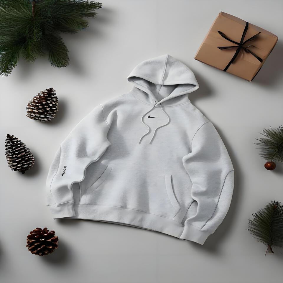 NOCTA Grey Hooded Sweatshirt Unisex Streetwear Fashion