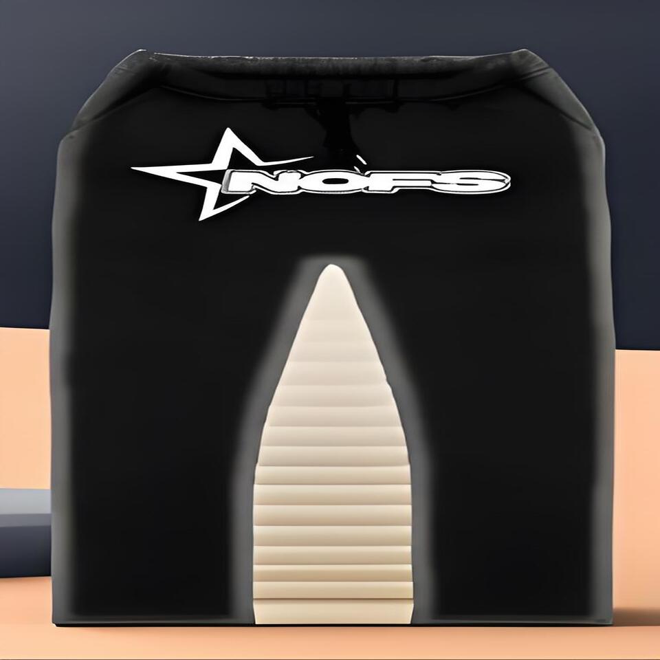 NOFS Black Sports Pants With White Star Streetwear Breathable Unisex