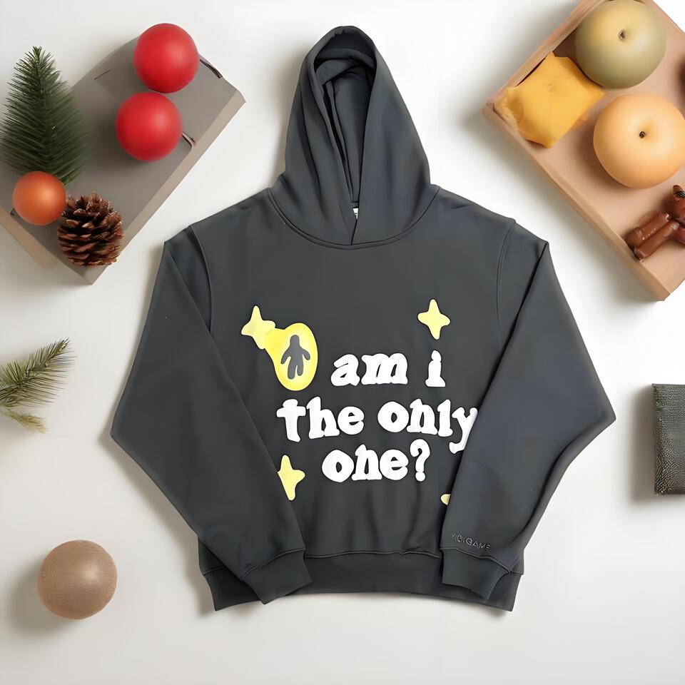 NOGAME Black Hooded Sweatshirt Unisex Oversized Streetwear