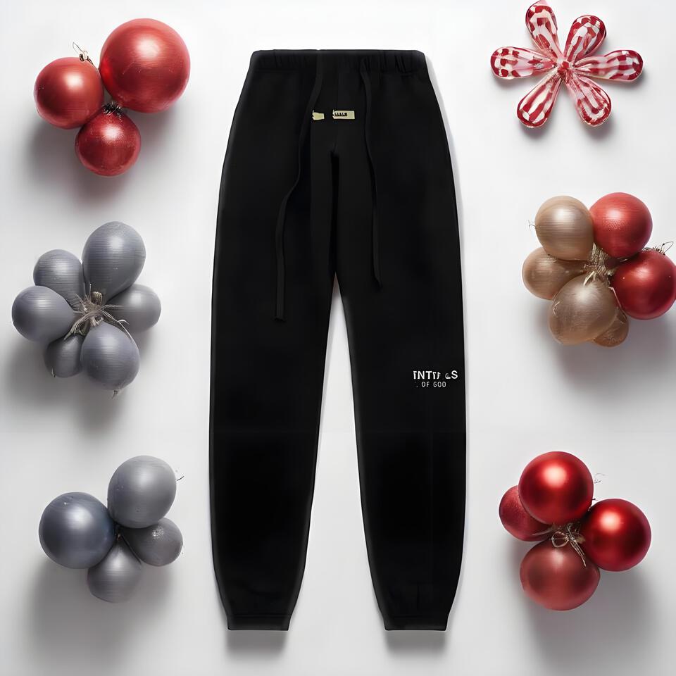 Nothomme Black Cotton Loose Drawstring Sports Pants for Men