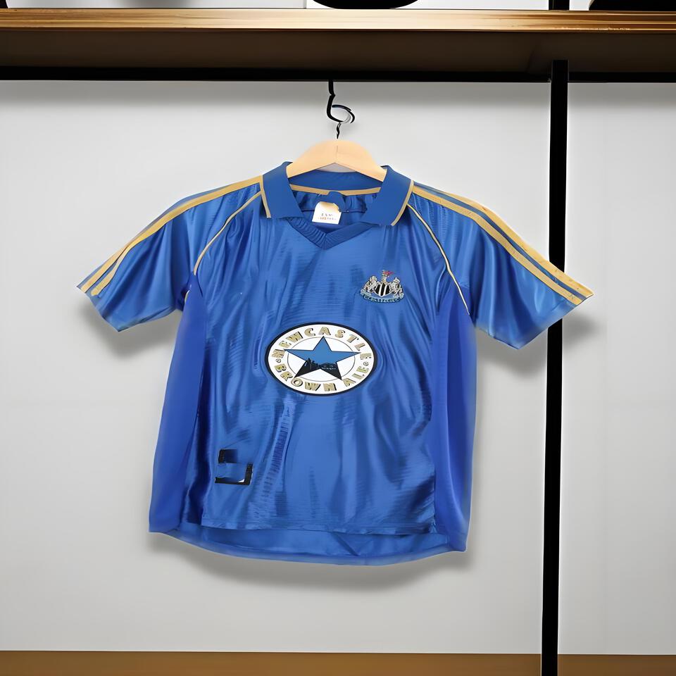 NUFC Retro Blue Football Jersey Vintage Newcastle United Shirt