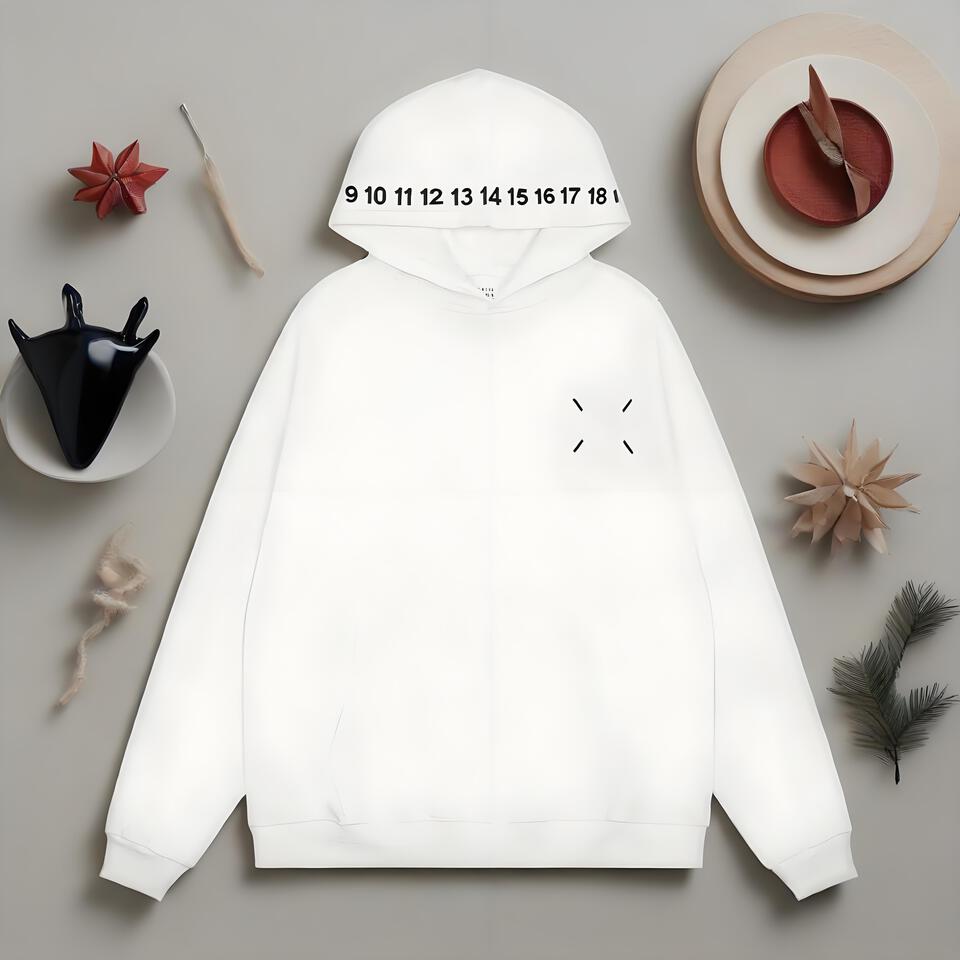 Off-White White Cotton Hoodie Unisex Streetwear