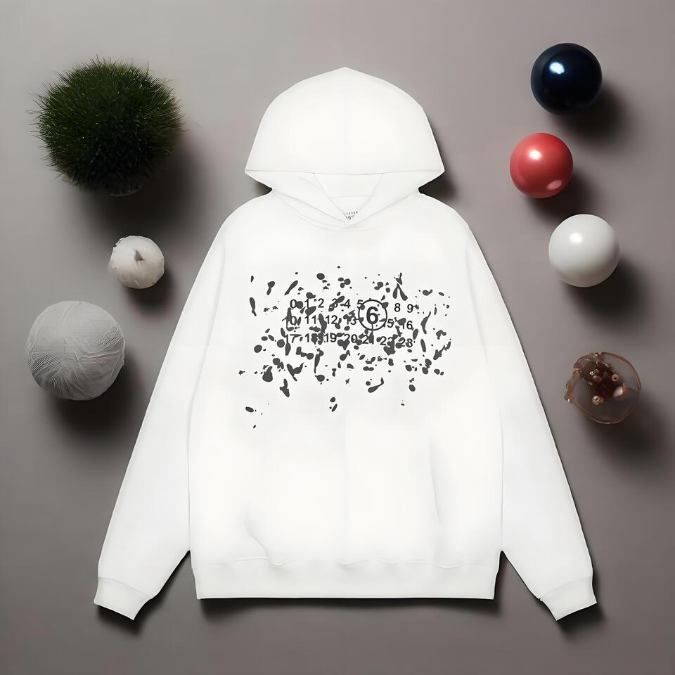 Off-White White Cotton Splatter Hoodie