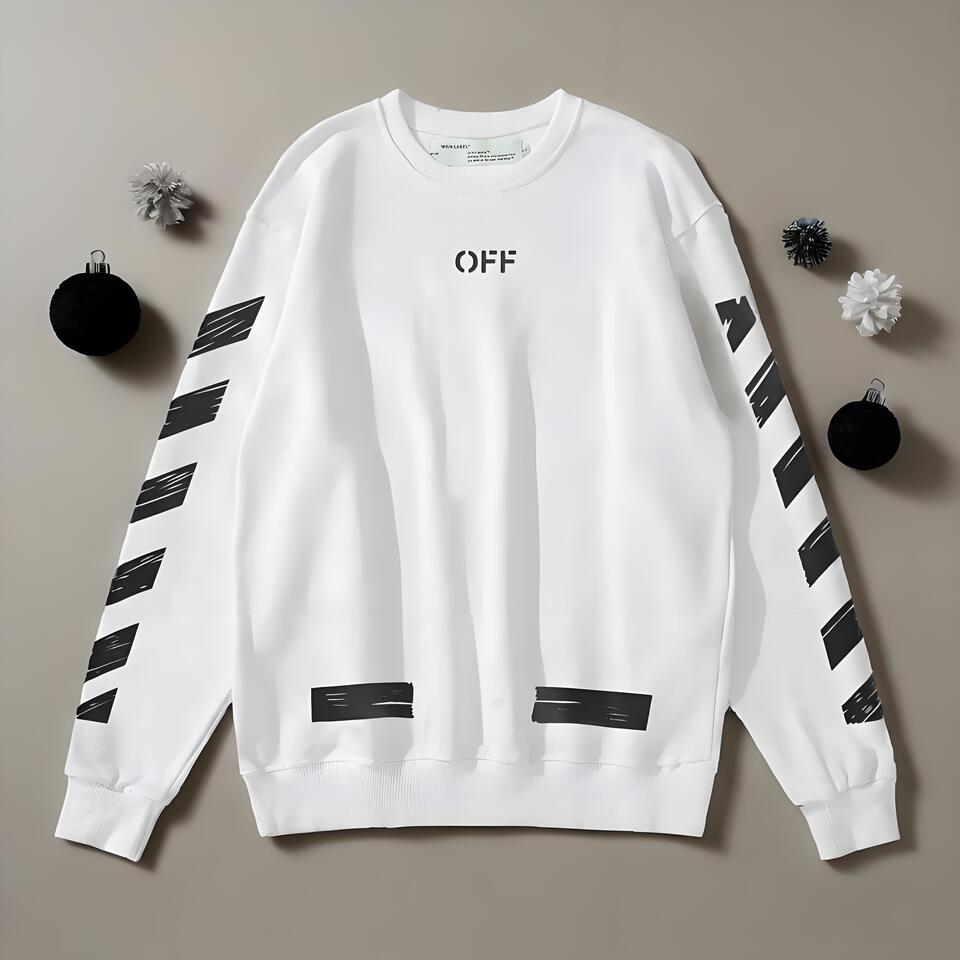 Off-White White Cotton Street Crewneck Sweatshirt