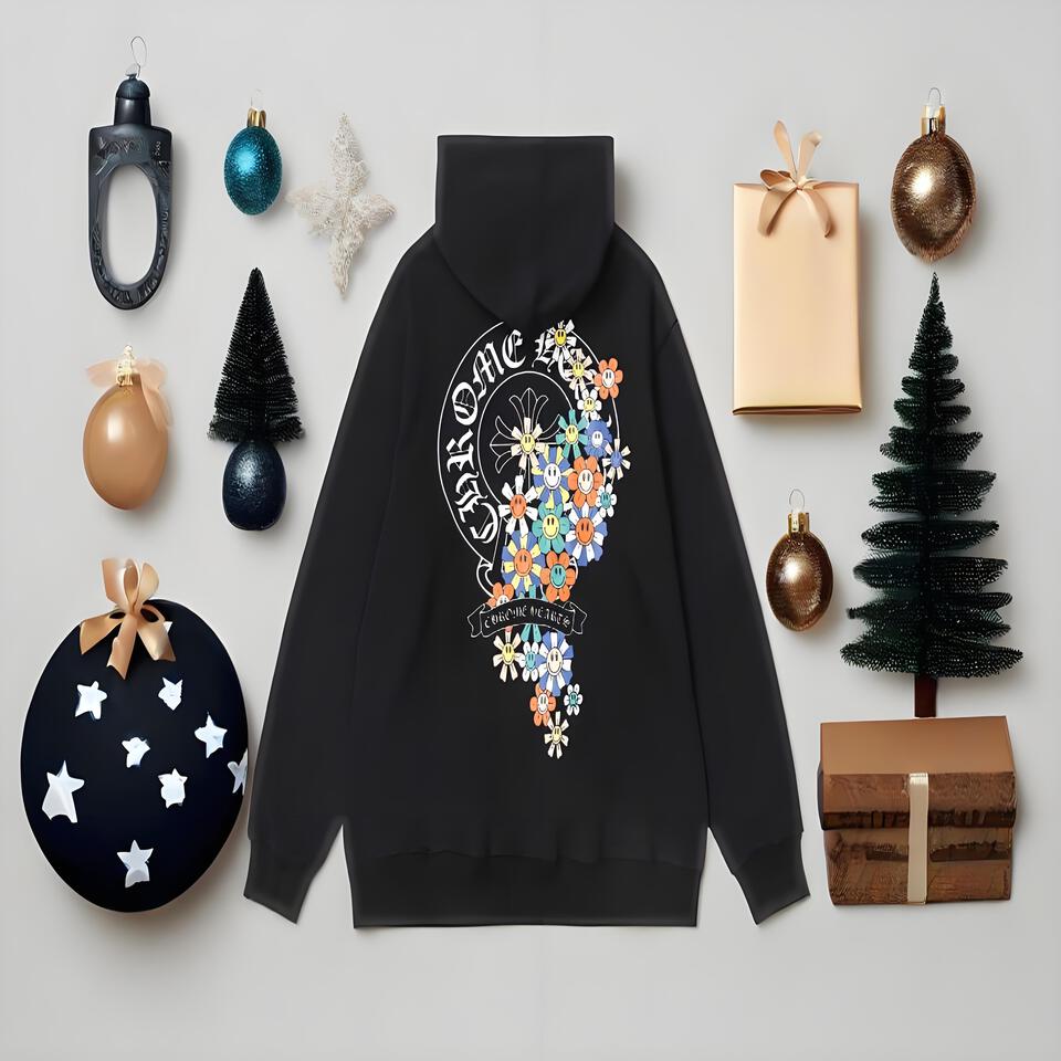 OH ONE Black Cotton Hoodie Unisex Streetwear Casual Pullover