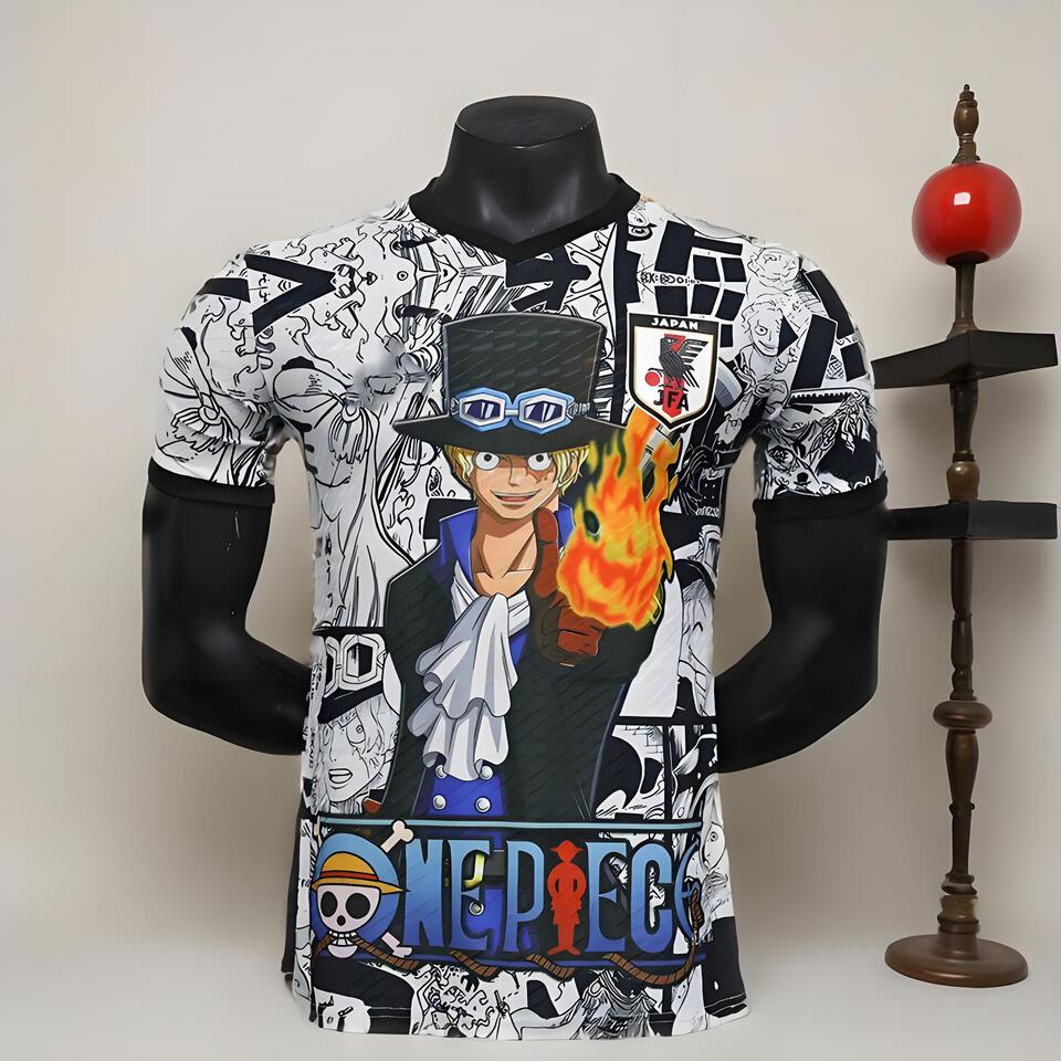 One Piece Anime Black White T-Shirt Breathable Comfortable Classic