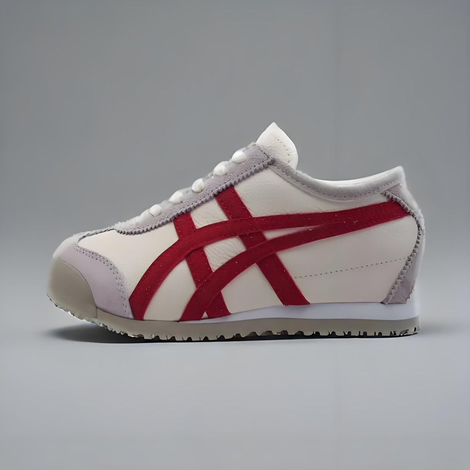 Onitsuka Tiger Mexico 66 Sneakers White Red Canvas Vintage Athletic Shoes