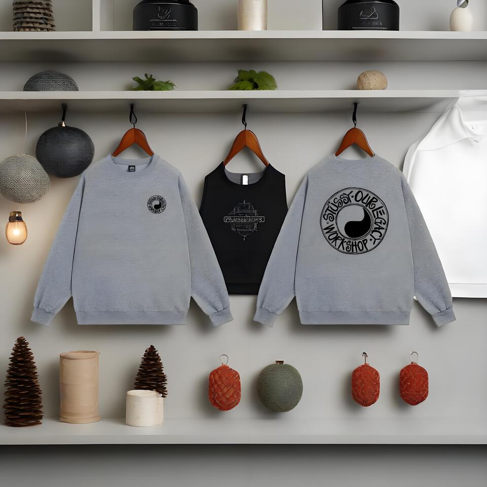 OUR LEGACY WORK SHOP Grey Cotton Fleece Crewneck Street Unisex Hoodie