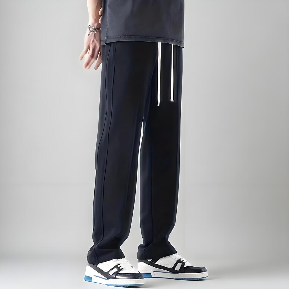 Oversized Black Cargo Pants Men Women Drop Crotch Joggers Casual Streetwear Hip Hop