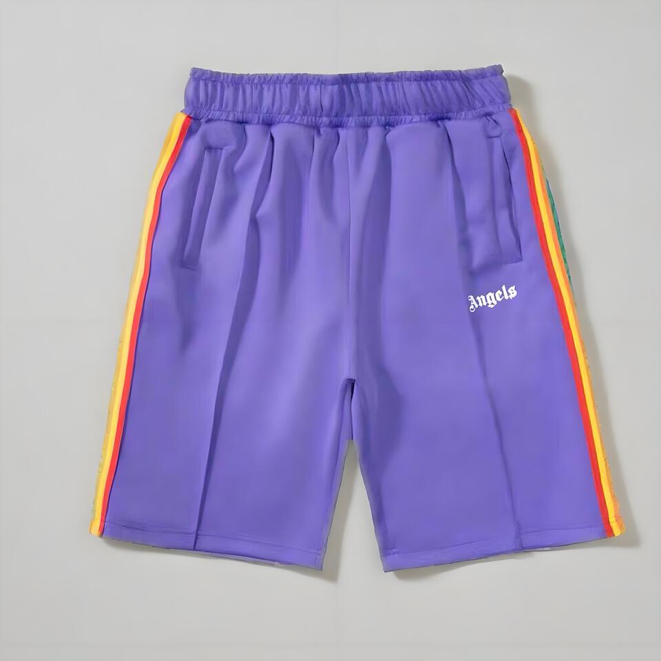 Palm Angels Purple Side Stripe Shorts Men's Designer Fashion Shorts