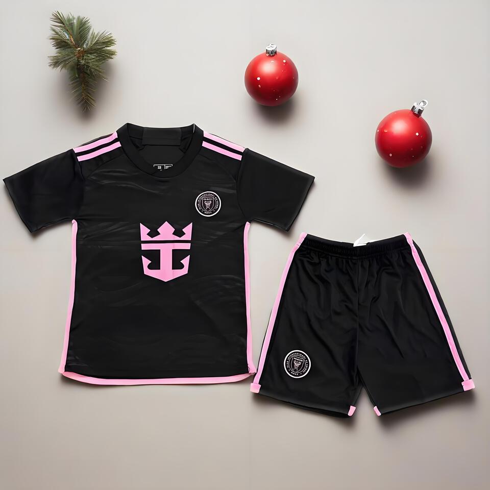 Paris Saint-Germain Black Stripe Men's Women's Breathable Sports Casual Set