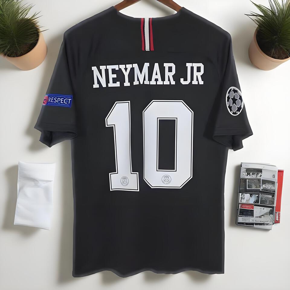 Paris Saint-Germain NEYMAR 10 Black T-Shirt Men's Breathable Football Jersey