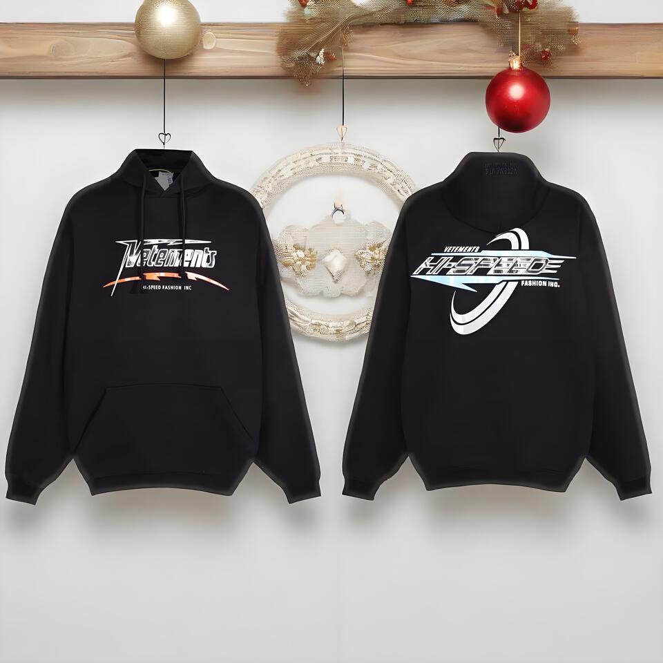 Patements Unisex Black Hooded Sweatshirt Urban Street Print