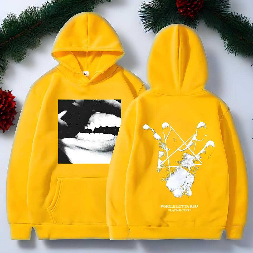 Playboi Carti Red Hoodie Unisex Streetwear Style