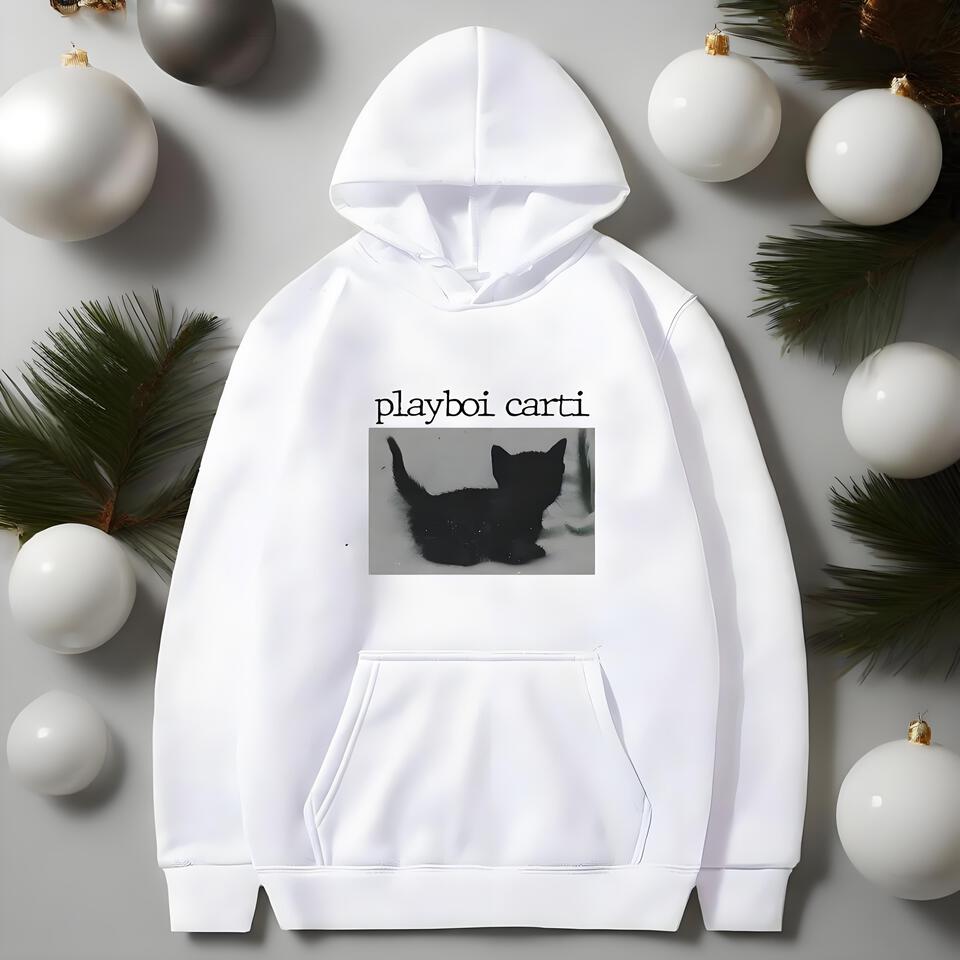 Playboi Carti White Hoodie Cotton Street Hip Hop Style
