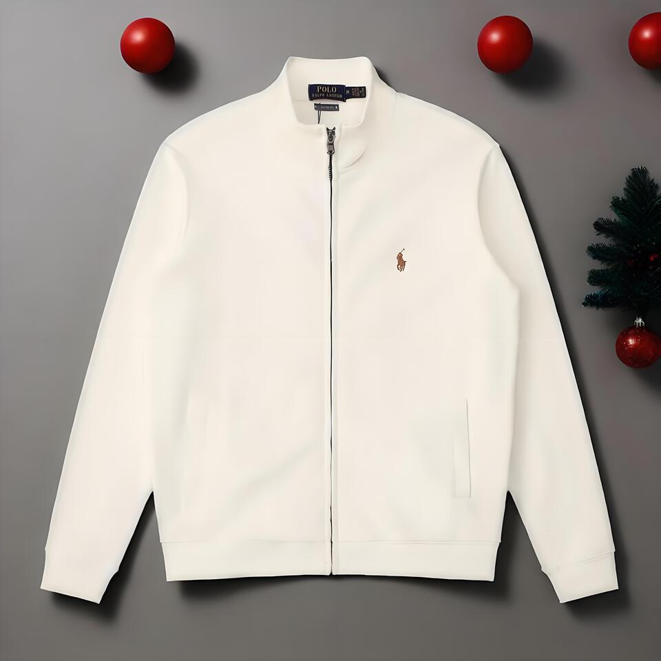 Polo Ralph Lauren Beige Cotton Stand Collar Unisex Jacket